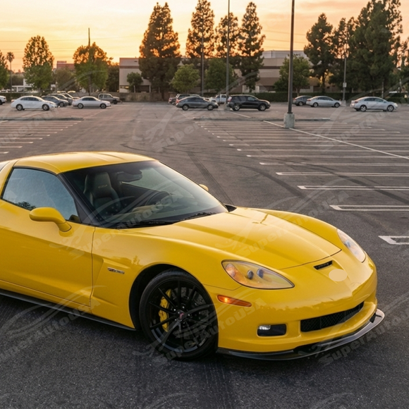 Durable ABS plastic construction with carbon fiber print finish for Corvette C6