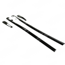 Detailed view of the mirror-like gloss black finish on the ZR1 style side skirt