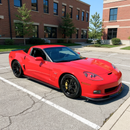 Durable ABS plastic construction of the ZR1 style gloss black C6 rocker panel