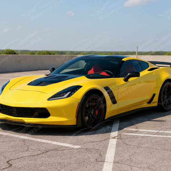 Detailed edges of the 4-piece side skirt sections