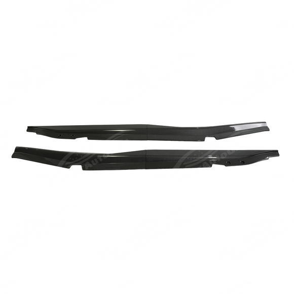 2017 Chevrolet Corvette C7 in motion with new carbon fiber print side skirts