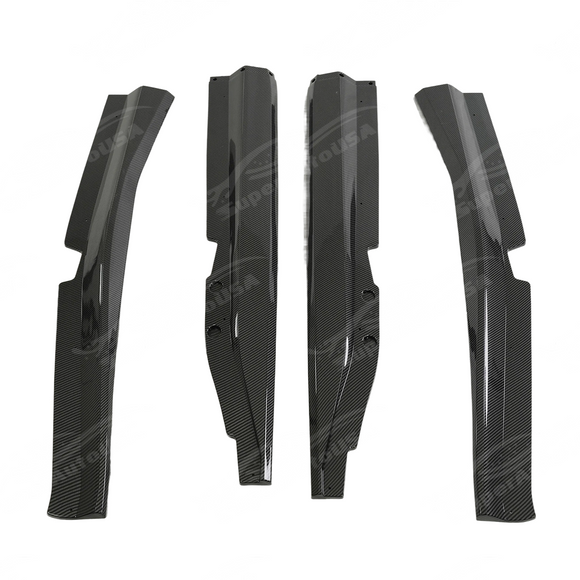 Full side view of a 2015 Chevrolet Corvette C7 with new 4-piece side skirts