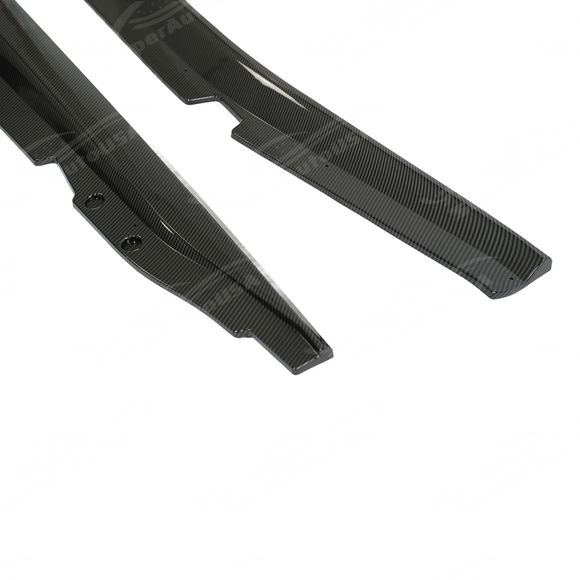 Durable ABS plastic with carbon fiber print finish of the C7 side skirts