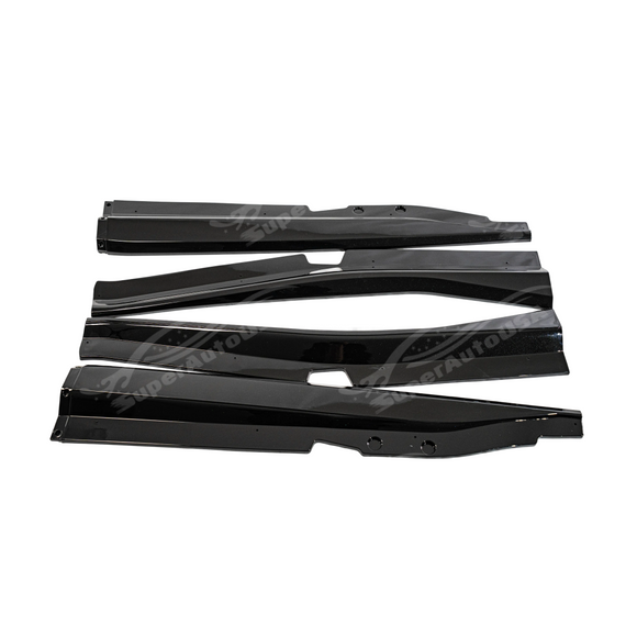 2017 Chevrolet Corvette C7 in motion with Z06 style gloss black side skirts