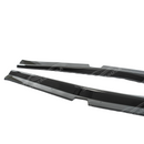 Gloss black Z06 style side skirt rocker panels on a white Corvette C7