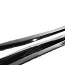 Underside view of the gloss black side skirt showing mounting points for Corvette C7