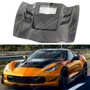 SuperAutoUSA real carbon fiber assembly car hood on a 2014 Chevrolet Corvette C7