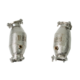 Pair of SRM 300-cell high-flow catalytic converters for the 2020+ Corvette C8 Stingray