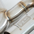 Close-up of the high-performance electronic valves on the SRM Exotic series exhaust for C8 Stingray