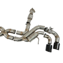 Visual of the internal X-pipe crossover that balances exhaust pulses for a refined tone