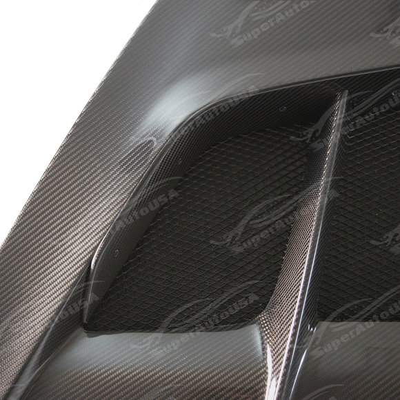  Lightweight real carbon fiber material of C8 ZR1 style hood overlay