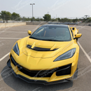 Underside view of uninstalled hood overlay showing mounting points