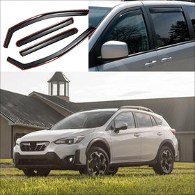 Fit 2018-2023 Subaru Crosstrek XV In-Channel Vent Window Visors Rain Sun Wind Guards Shade Deflectors
