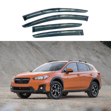 Molduras de fibra de carbono para ventanas, protectores contra la lluvia y molduras para Subaru Crosstrek 2018-23 