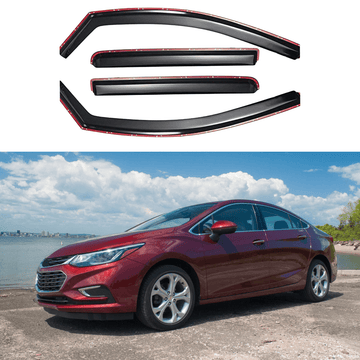 Se adapta a Chevrolet Cruze 2016-2019, visera de ventilación de ventana en canal, protector contra la lluvia, deflector de sombra