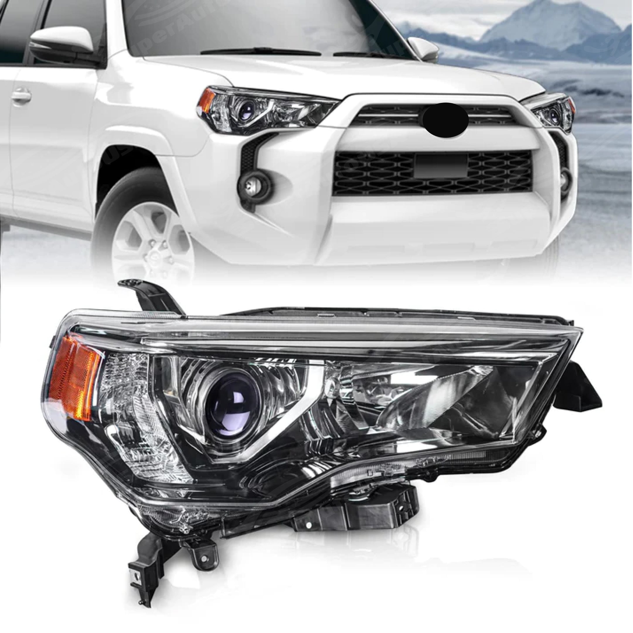 Fits 2014-2024 Toyota 4Runner OE Style LED Head Light Sequential Assembly