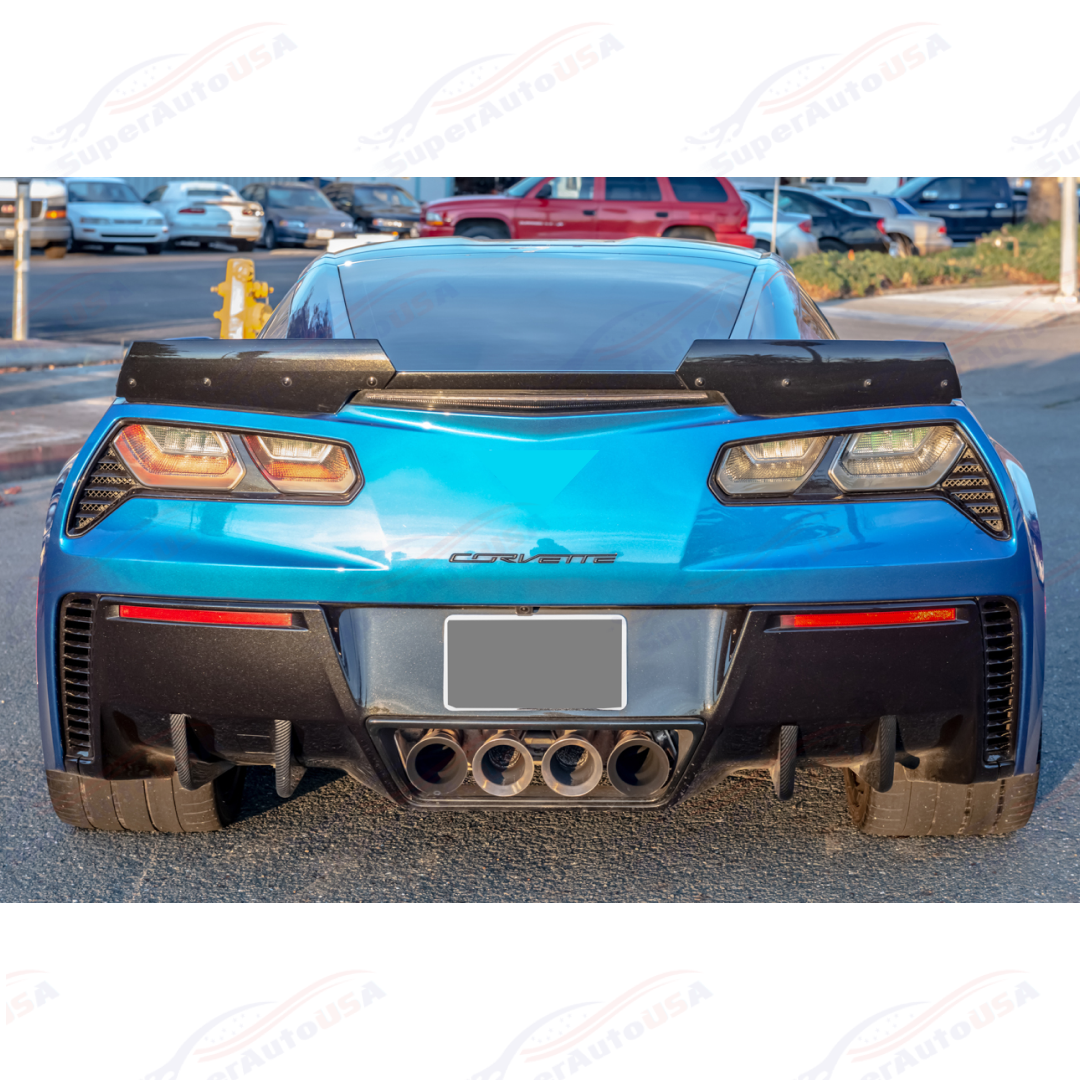 Fits 2014-2019 Corvette C7 Rear Bumper Lower Air Diffuser Fins