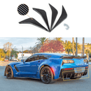 Fits 2014-2019 Corvette C7 Rear Bumper Lower Air Diffuser Fins-9