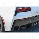 Fits 2014-2019 Corvette C7 Rear Bumper Lower Air Diffuser Fins-7