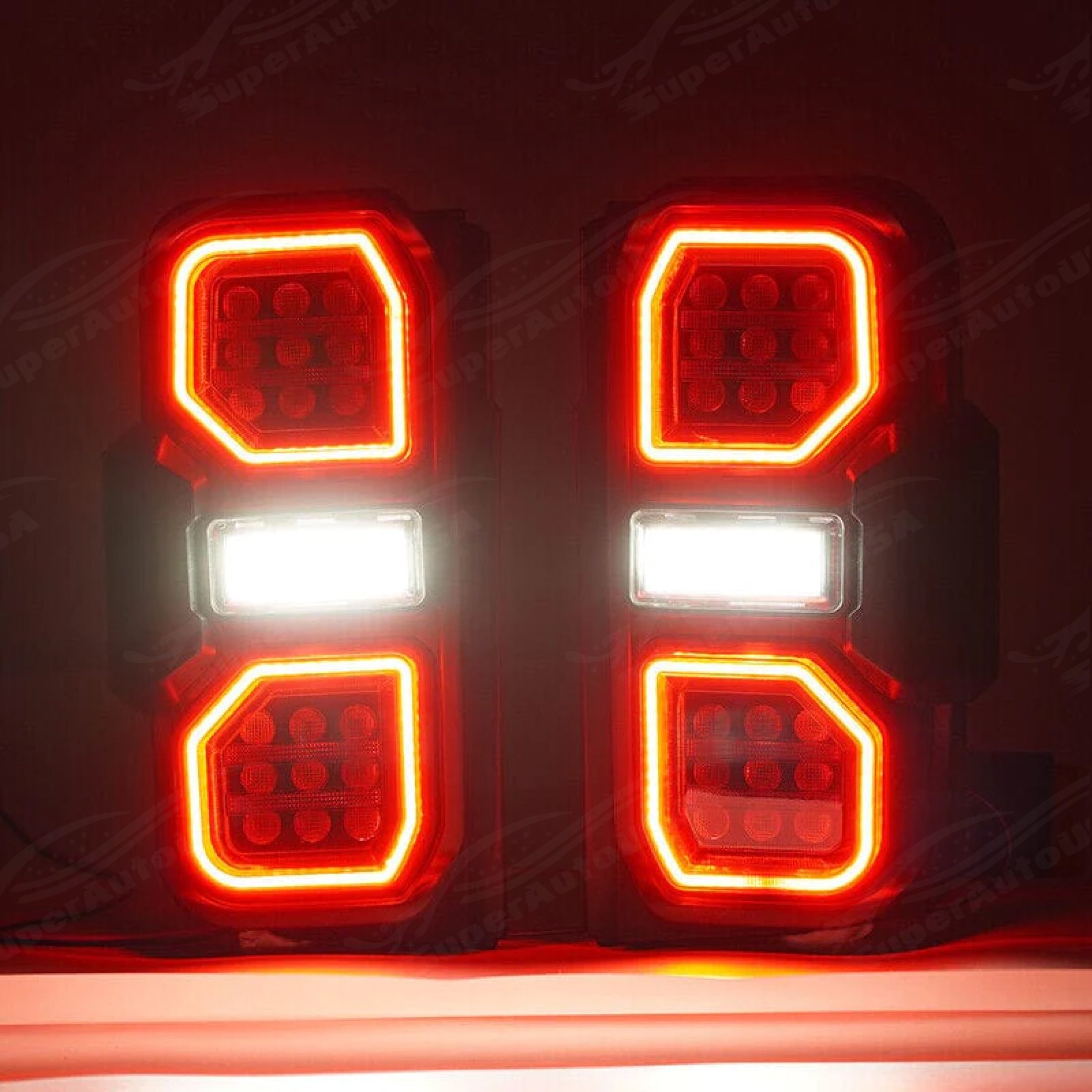 Fits 2021-2024 Ford Bronco Full LED Raptor Style Taillights Sequential Assembly