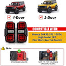 Fits 2021-2024 Ford Bronco Full LED Raptor Style Taillights Sequential Assembly-4