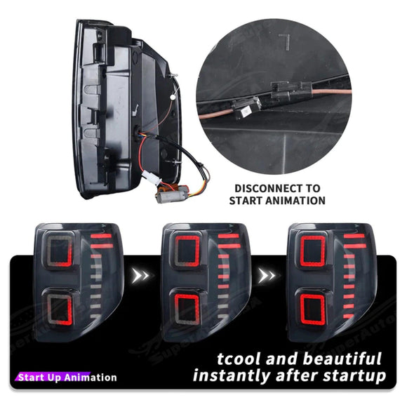 Fits 2021-2024 Ford Bronco Sport Full LED Raptor Style Taillights Sequential Assembly