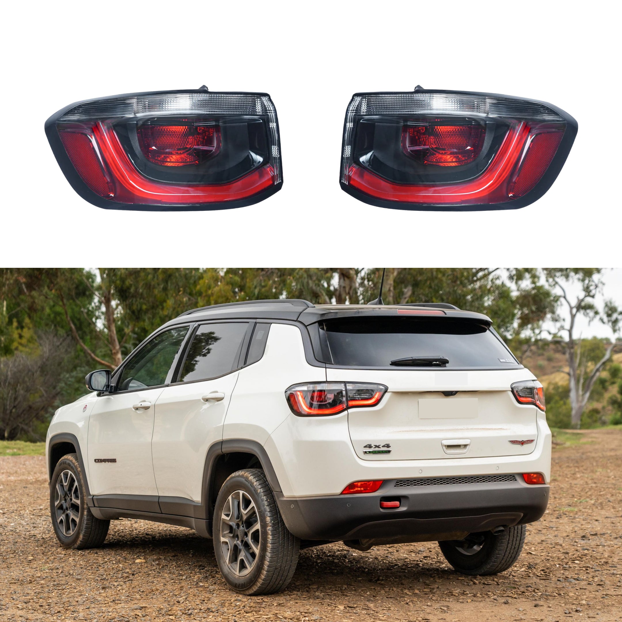Fits 2018-2021 Jeep Compass LED OE Style Taillight Sequential Assembly