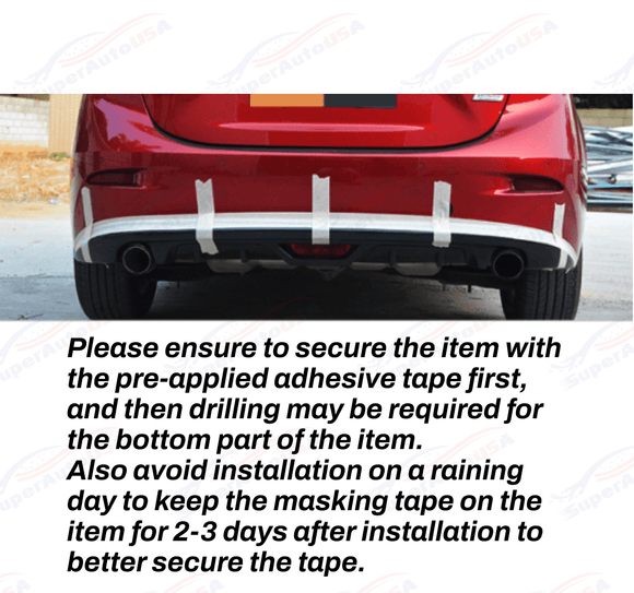 Difusor trasero y divisor delantero para Subaru WRX STI 2015-2021 