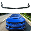 H style front lower bumper splitter lip car assembly on a 2020 Dodge Charger SRT