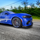 Full front view of a 2021 Dodge Charger SRT with new H style front splitter assembly
