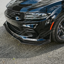 Underside view of H style front splitter showing mounting points