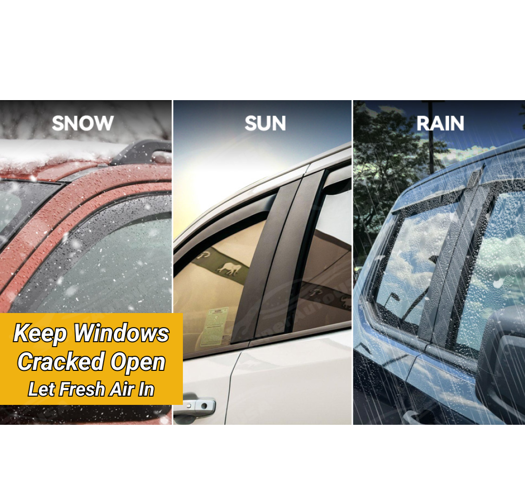 JDM Mugen Style Window Visors Rain Guards For 2019-2024 Nissan Altima – 4-Piece Glossy Black, Gearzaar