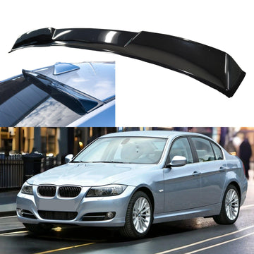 Se adapta a BMW E90 3 Series Sedán 2006-2011, visera para ventana de techo trasera, estilo CS, color negro brillante