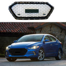 For Hyundai Elantra 2017-2018 Sedan Front Grille Bumper Black Grill (Chrome)-1
