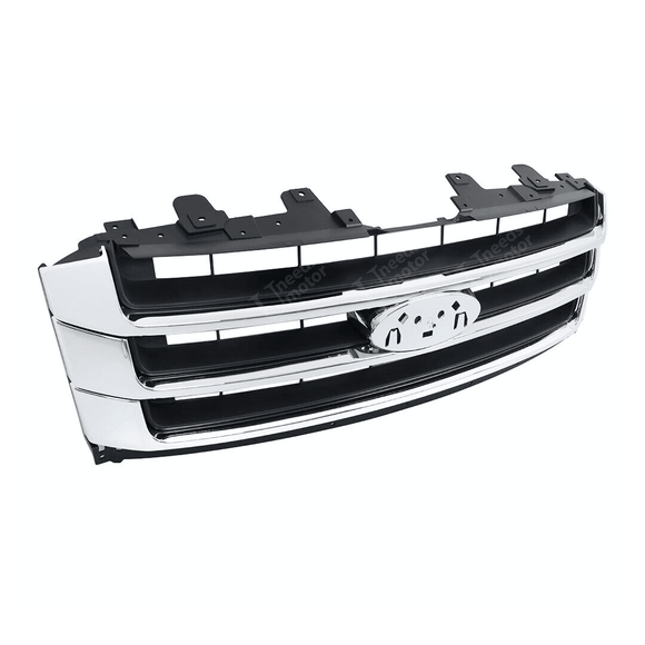 Fits 2015-2018 Ford Expedition Chrome & Black Front Bumper Grill Mesh Grille