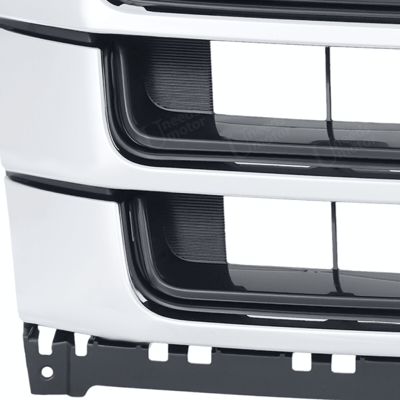 Fits 2015-2018 Ford Expedition Chrome & Black Front Bumper Grill Mesh Grille