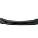 Dynamic angle showing the Gloss Black Front Lip Spoiler on Fits BMW 2012-2019 3-Series F30 M Sport in Auto Plus Style, emphasizing the aerodynamic enhancements