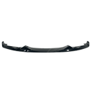 Frontal view of the BMW 3-Series F30 M Sport with its gloss black front splitter spoiler lip, illustrating the upgrade's contribution to a bold front profile