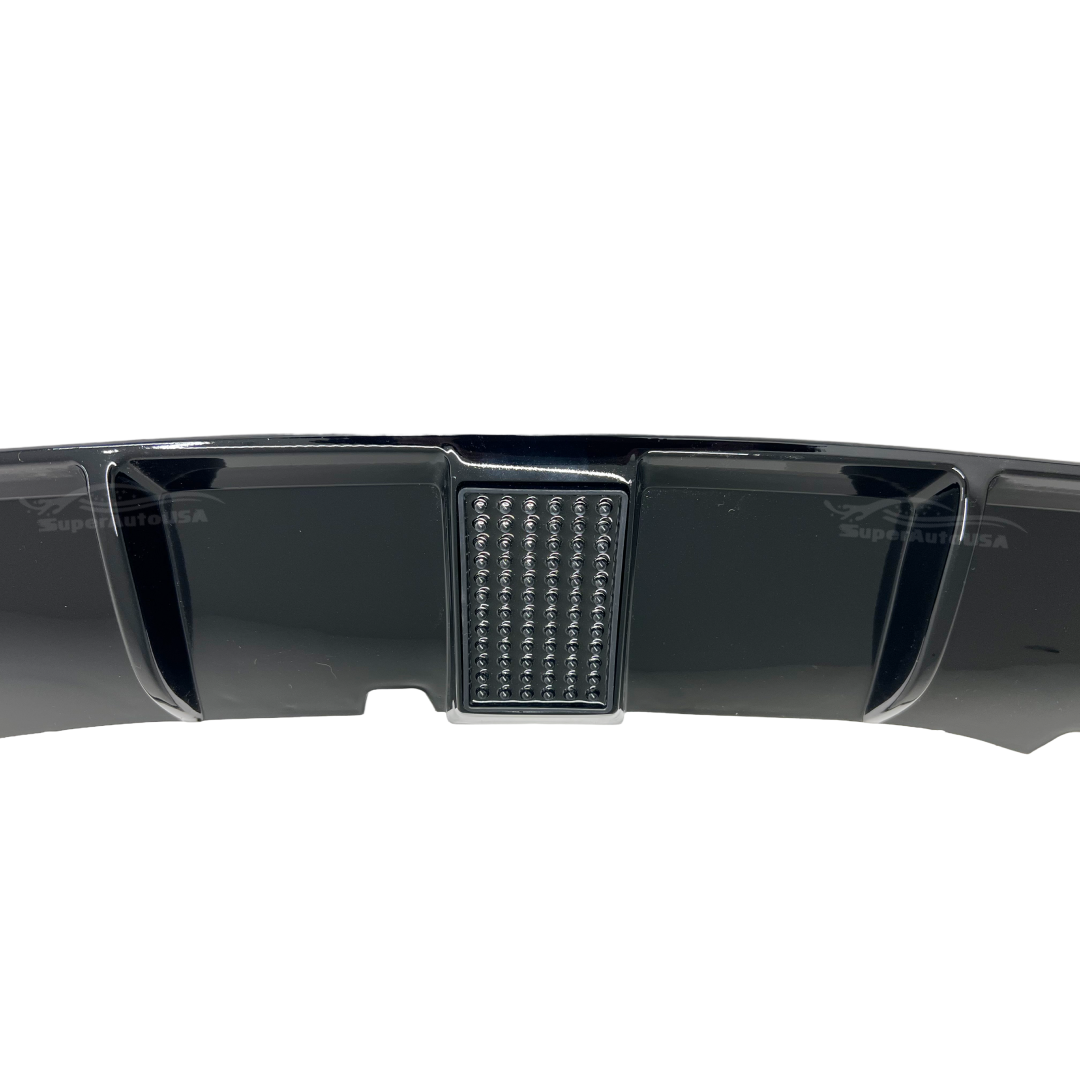 Rear Lower Bumper Wing Lip Diffuser with Performance LED Light on 2012-2018 BMW 3 Series F30, providing functional style.