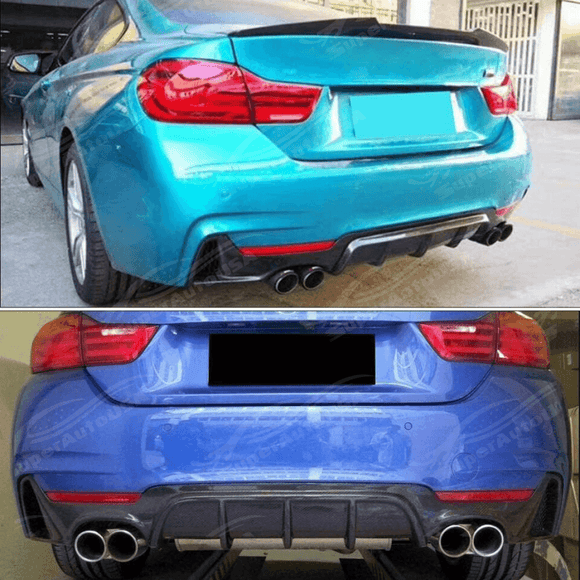 For 2014-2020 BMW 4 Series F32 MP Style Carbon Fiber Style Rear Diffuser Quad Outlet