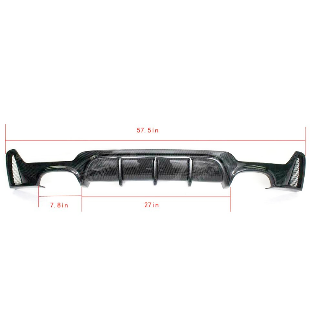 For 2014-2020 BMW 4 Series F32 MP Style Carbon Fiber Style Rear Diffuser Quad Outlet-12