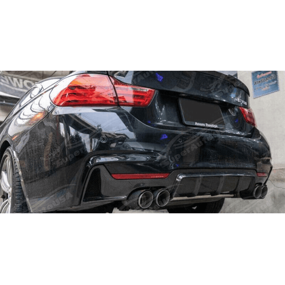 For 2014-2020 BMW 4 Series F32 MP Style Carbon Fiber Style Rear Diffuser Quad Outlet