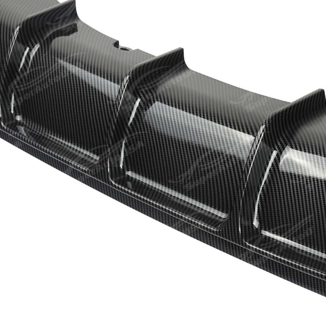Fits 2014-2020 BMW F32 435i M Sport Duo Exhaust Carbon Fiber Print Rear Diffuser