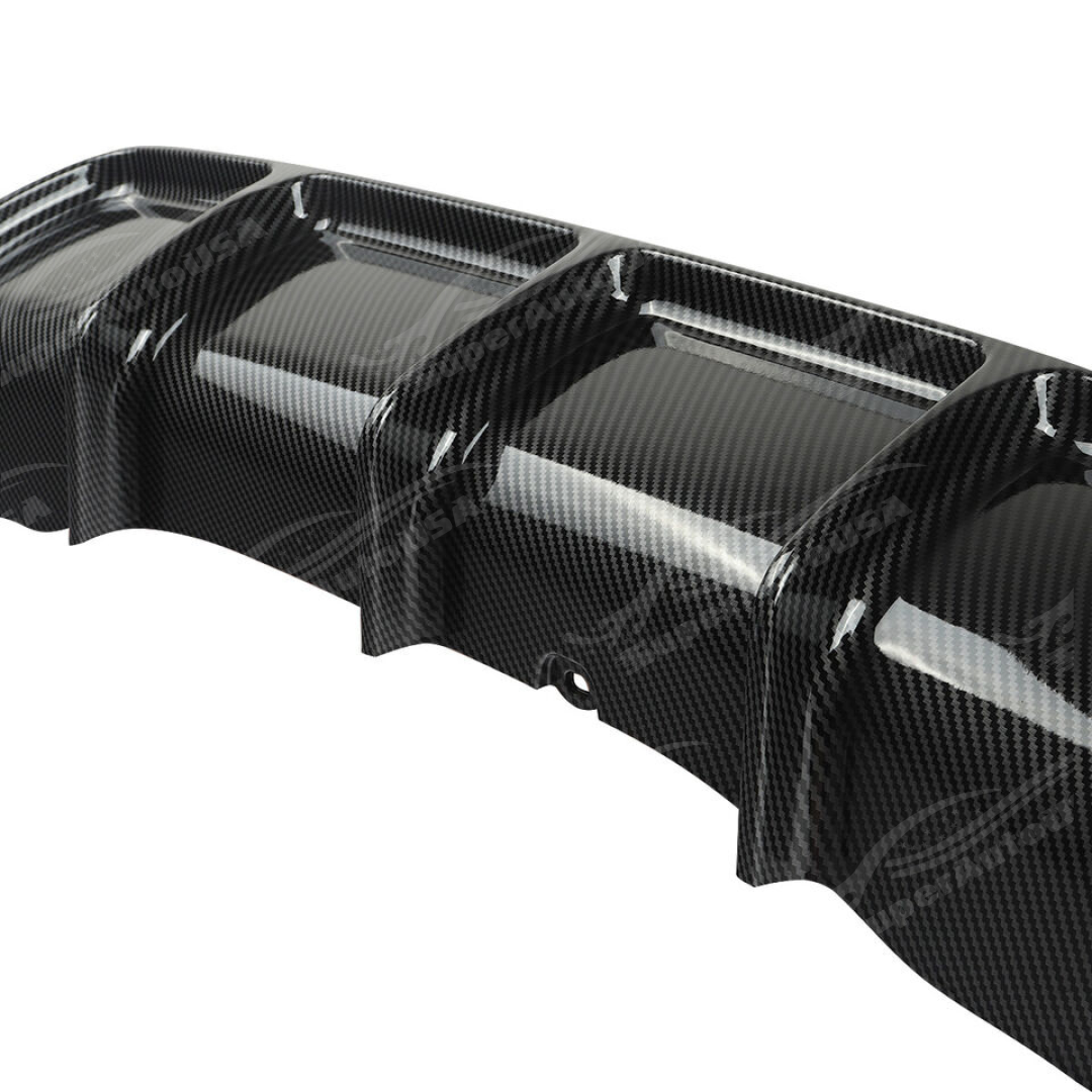 Fits 2014-2020 BMW F32 435i M Sport Duo Exhaust Carbon Fiber Print Rear Diffuser
