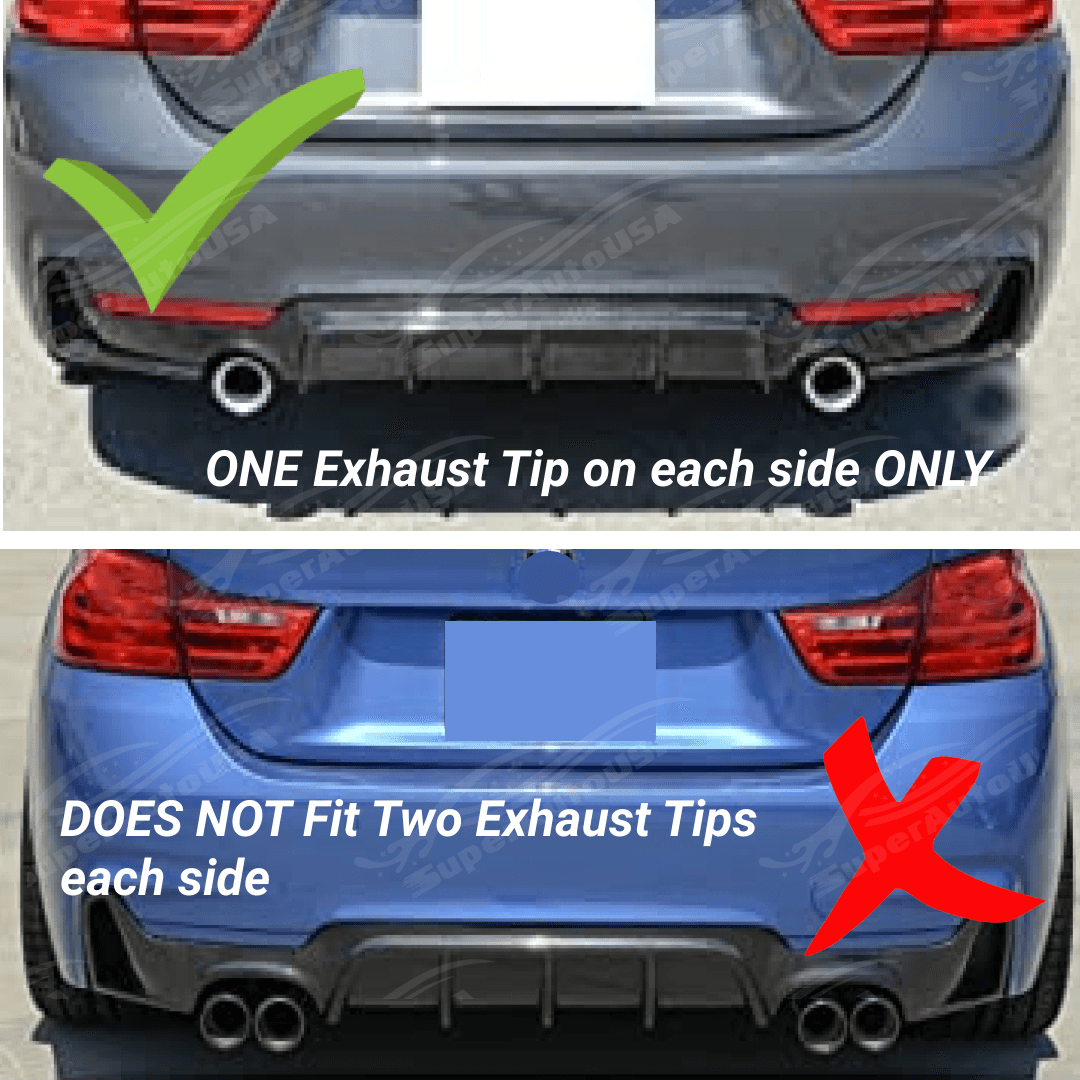 Fits 2014-2020 BMW F32 435i M Sport Duo Exhaust Carbon Fiber Print Rea ...