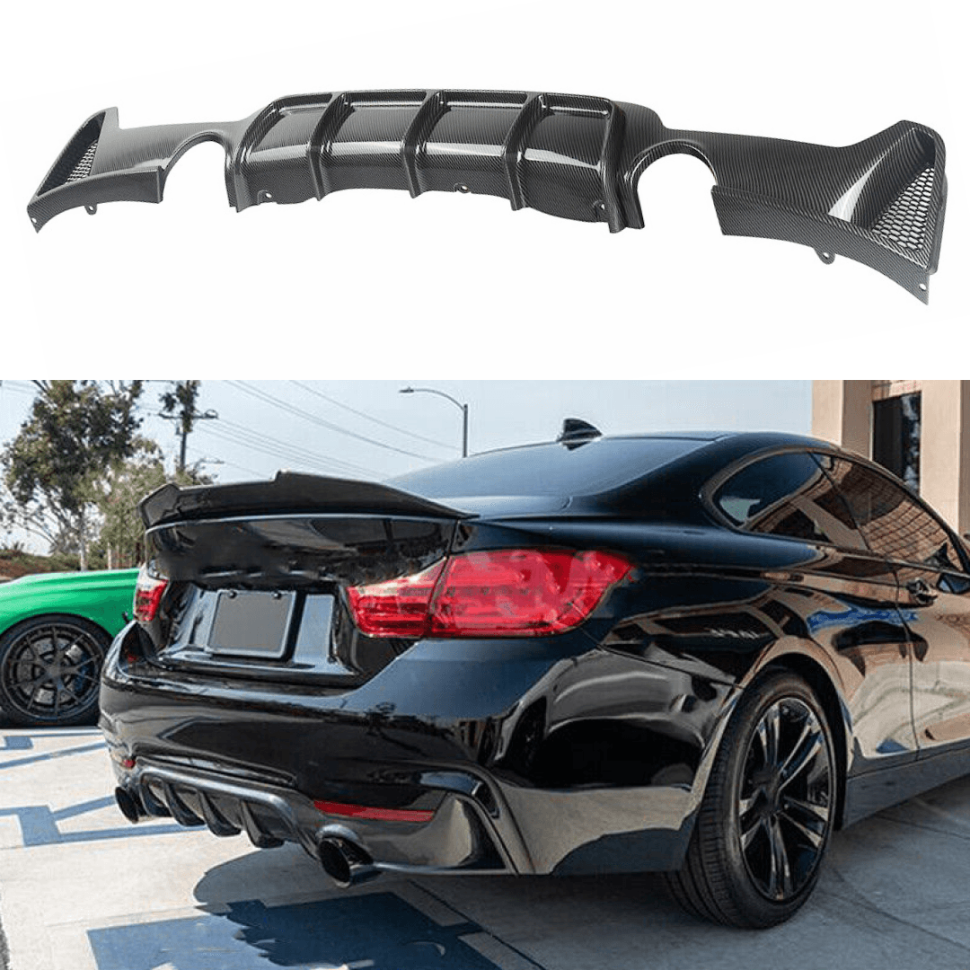 Fits 2014-2020 BMW F32 435i M Sport Duo Exhaust Carbon Fiber Print Rea ...