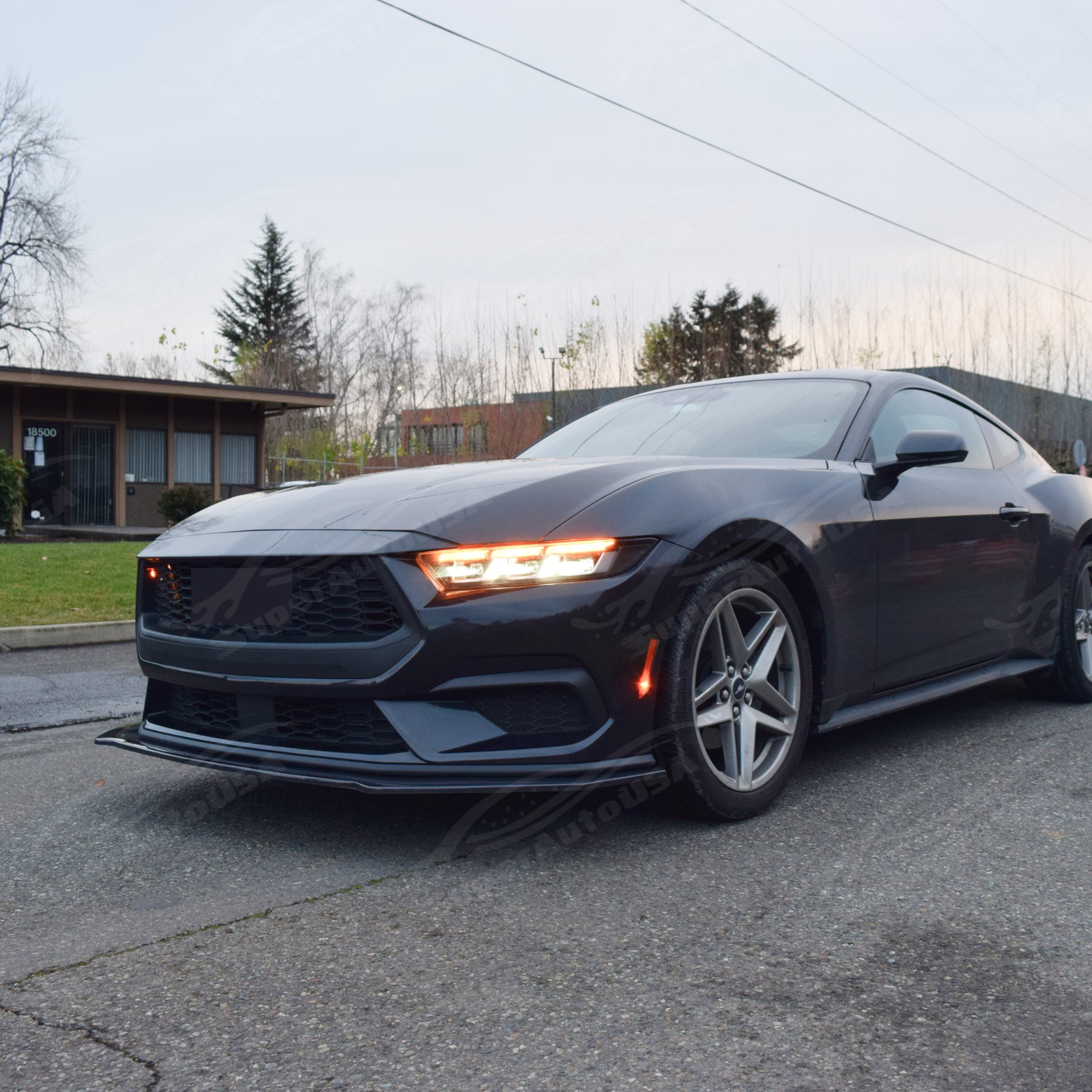 Real Carbon Fiber Front Splitter Lip Spoiler 1pc For Ford Mustang (2024-2025) NexaNovo main image 1