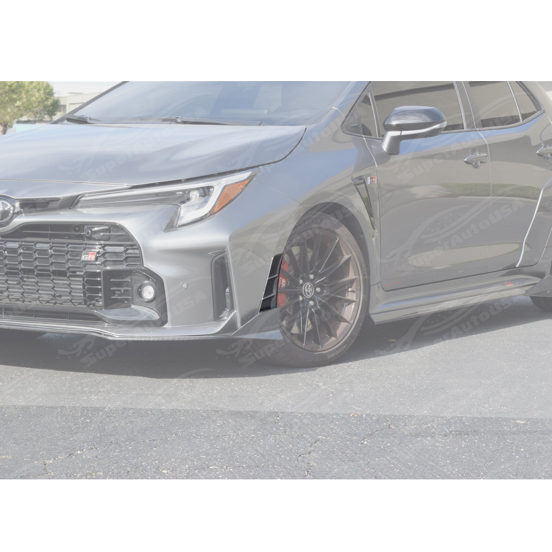 Front Corner Splitter Fits 2022-2025 Toyota GR Corolla Real Carbon Fiber