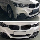Fit 2014-2019 BMW F34 3 Series GT MP Style Front Bumper Spoiler Lip Corner Splitters Gloss Black-5