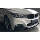 Fit 2014-2019 BMW F34 3 Series GT MP Style Front Bumper Spoiler Lip Corner Splitters Gloss Black-9